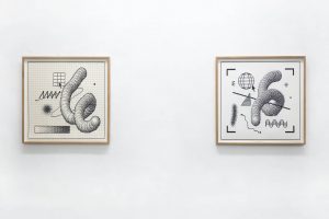 Arno Beck - typewriter drawing Super Mario landscapes - Falko Alexander gallery